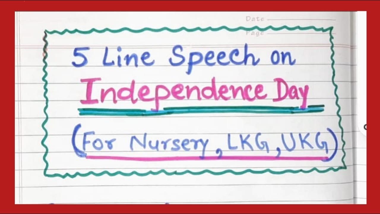 5 Line Speech on Independence Day | Independence Day Speech for Kids |  Mummy Mentor