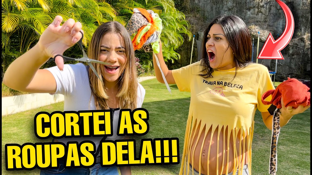 CORTEI AS ROUPAS DA JAQUE SOBRINHO *ELA SE SURPREENDEU!*