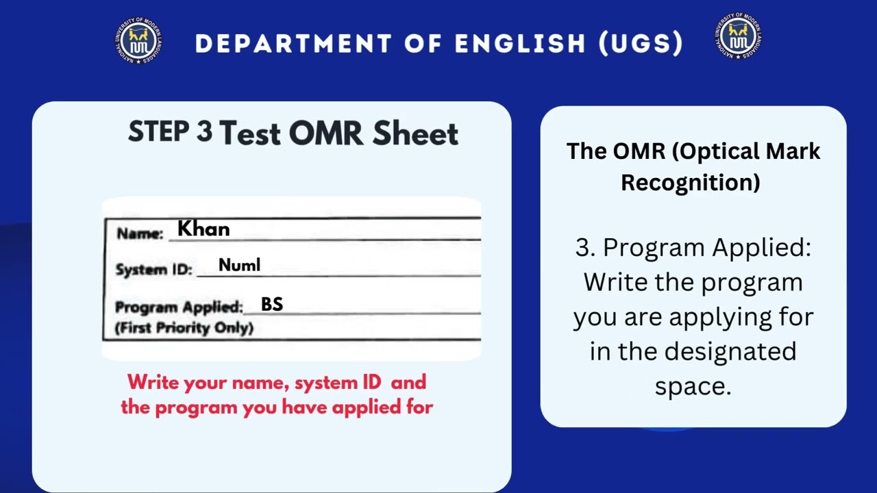 NUML Entry Test Guide | Fall Admission 2025 – Complete Instructions for Test Day 