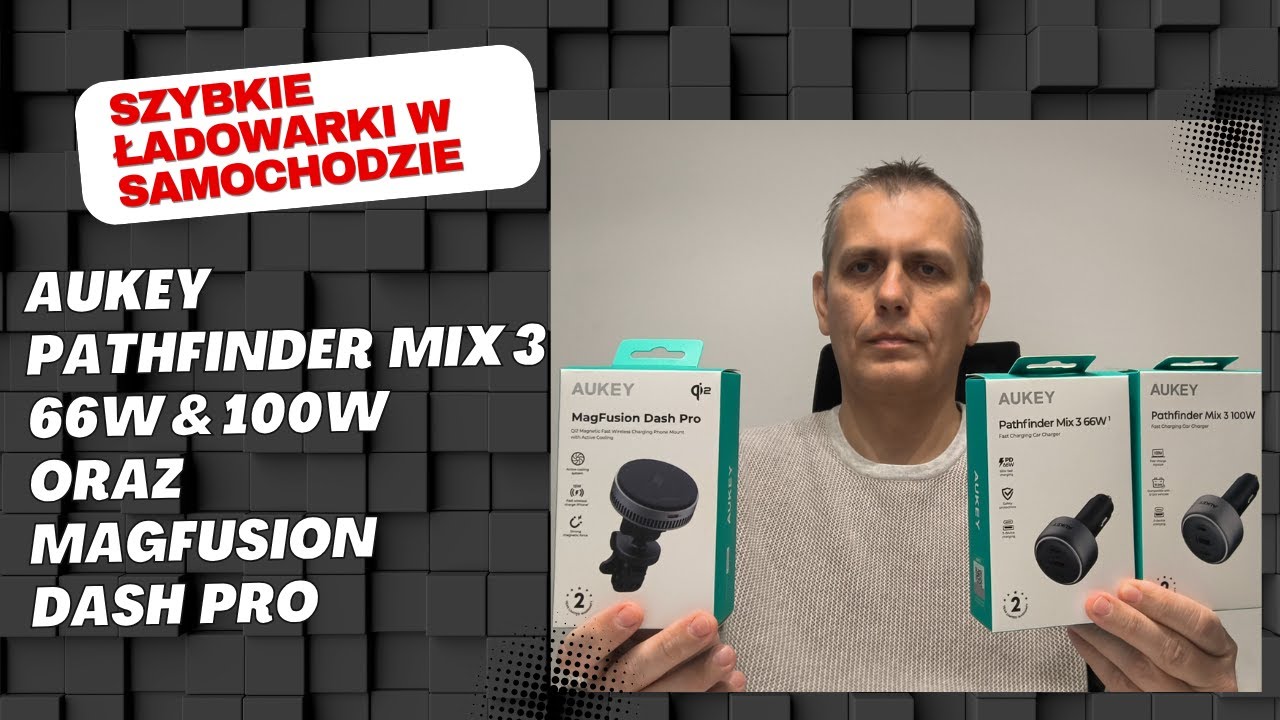 Aukey Pathfinder Mix 3  66W &100W oraz MagFusion Dash Pro &ndash; TEST szybkich ładowarek do auta!