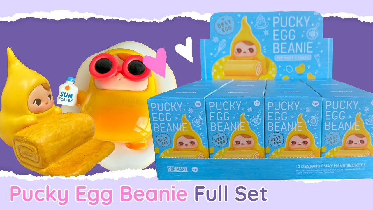 Will I find my Egg Tart?! | Unboxing Popmart Pucky Egg Beanie Full Set