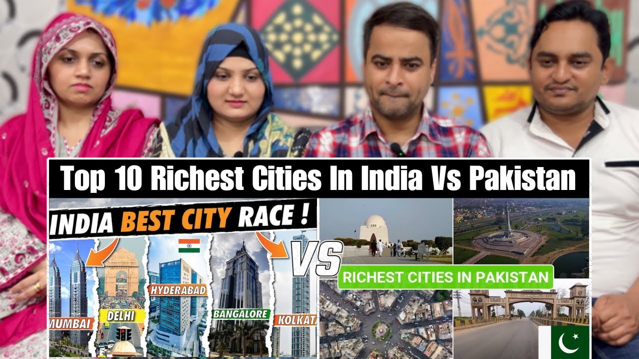 India's Top 10 Richest Cities Vs Pakistani Top 10 Richest Cities | Pakistan Vs India | Reaction!!