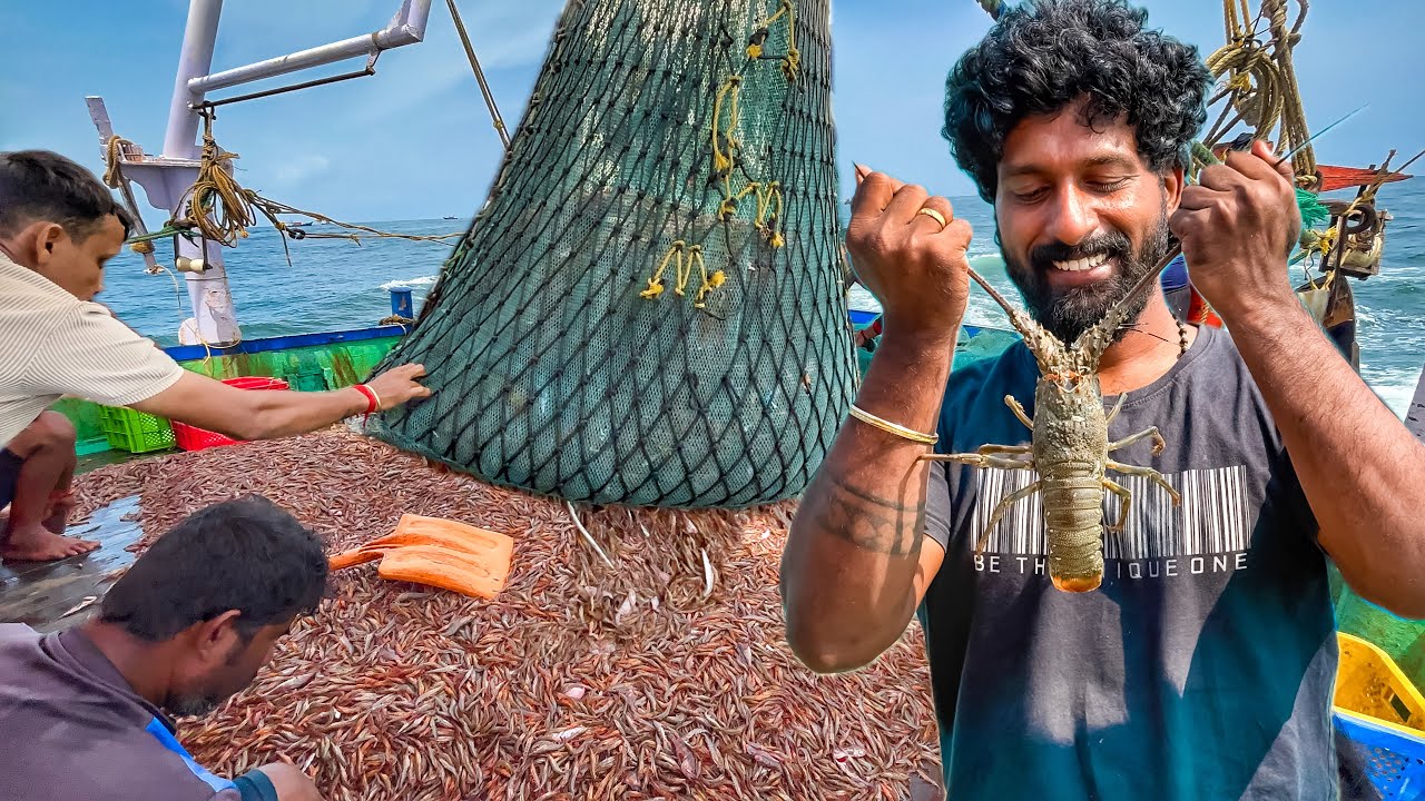24 Hours Deep Sea Fishing: Massive Prawn Catch & Fresh Boat Fish Curry‼️ | Uncut Raw Experience🤩