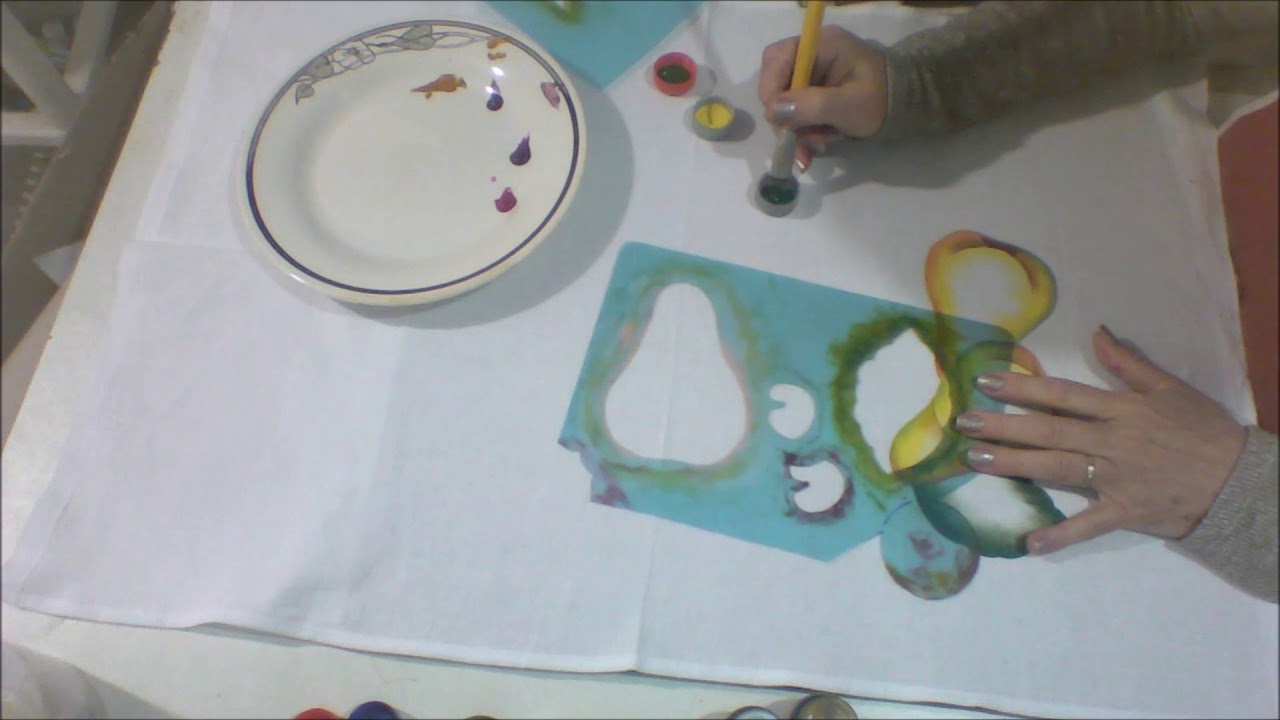 Pintura em tecido (Pêra stencil)