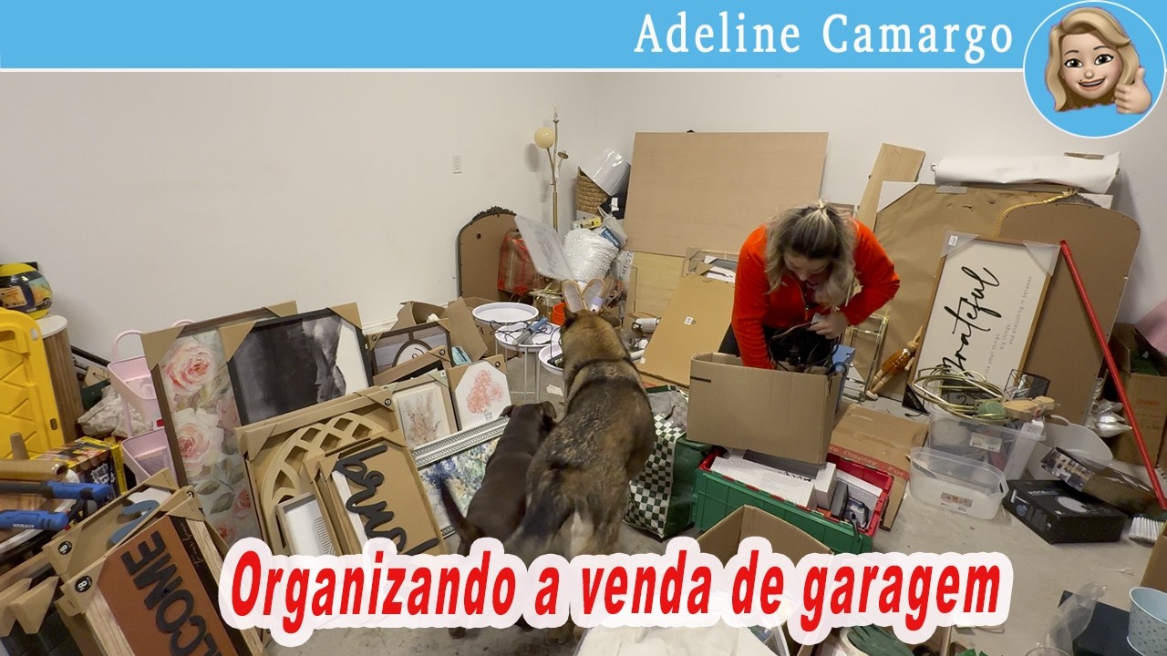 Dia intenso preparando a venda de garagem nos estados unidos @AdelineCamargo