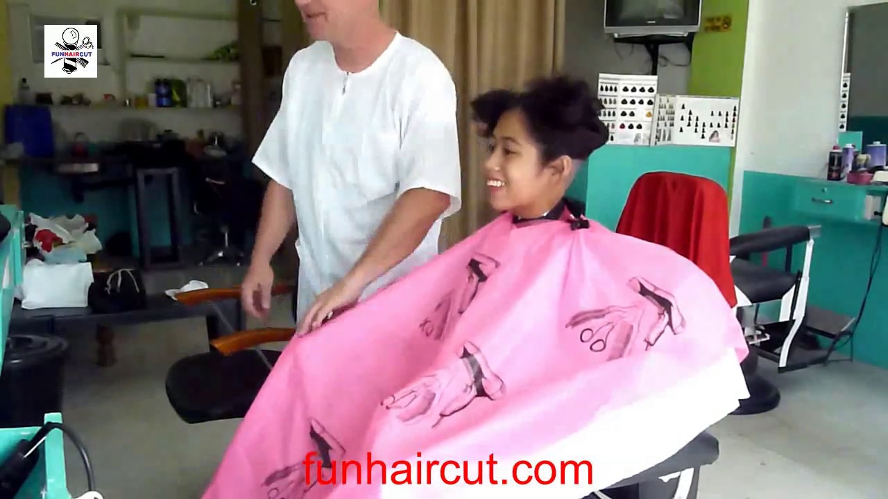 Girl´s haircut and nape shave FULL VIDEO