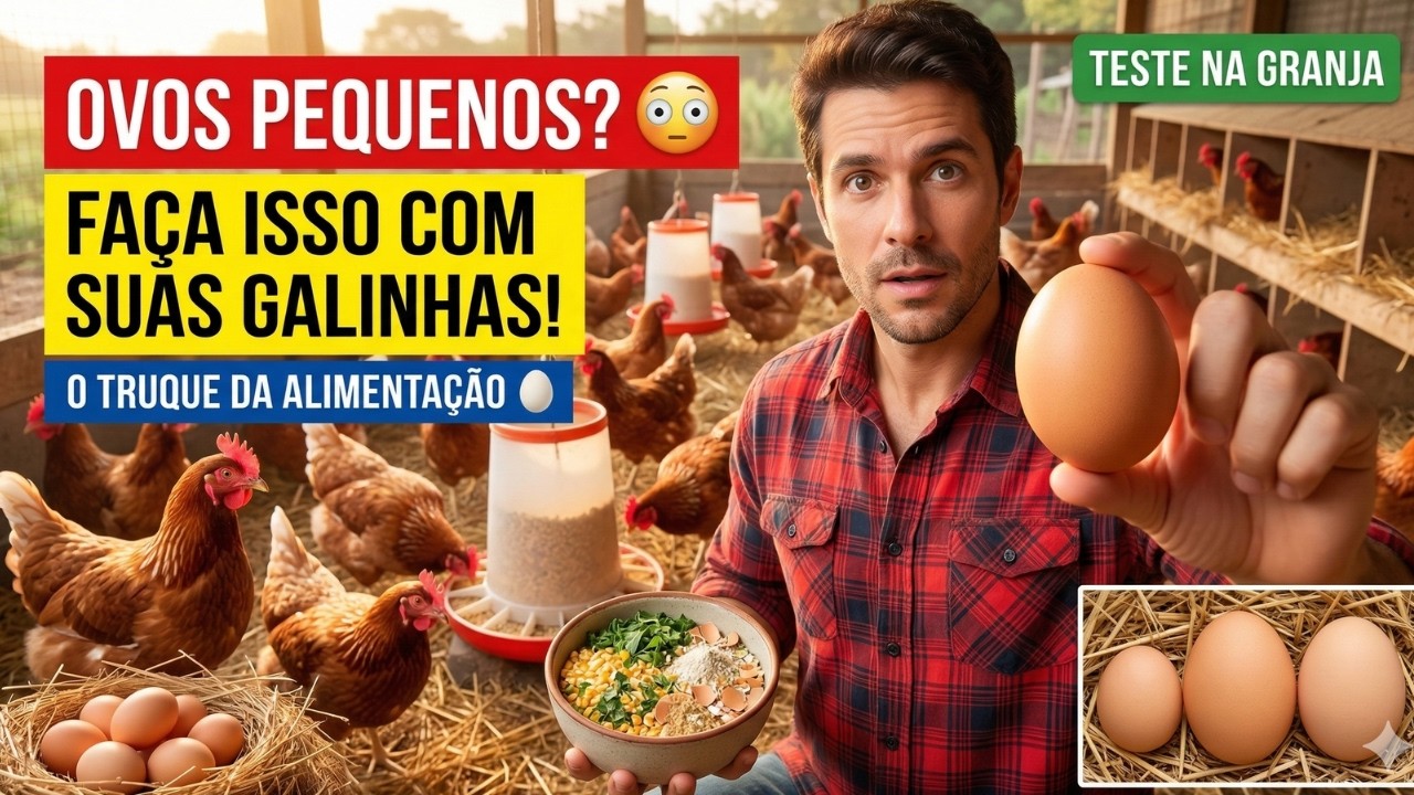 Se sua galinha bota ovos pequenos, faça isso por 5 dias e ela botará ovos gigantes