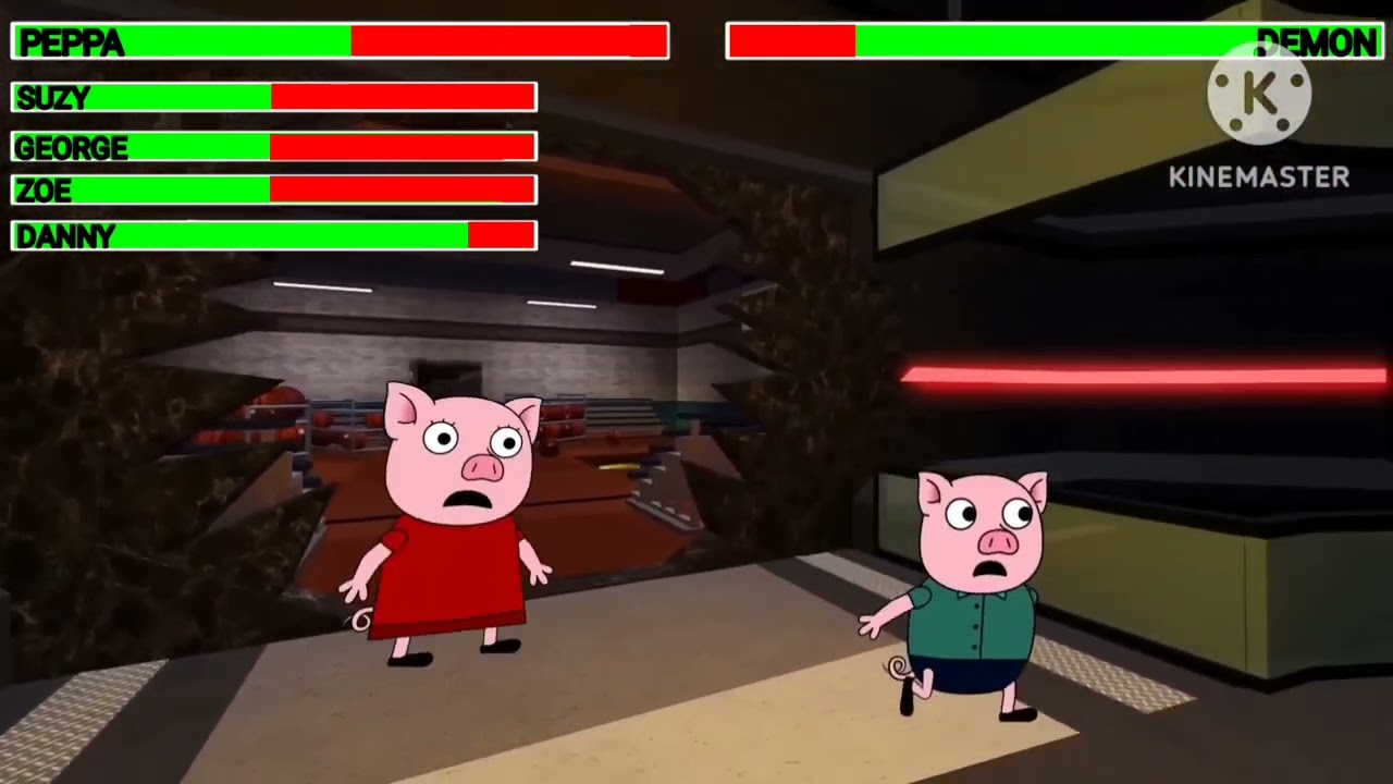 peppa vs piggy chapter 2 final battle with healthbars