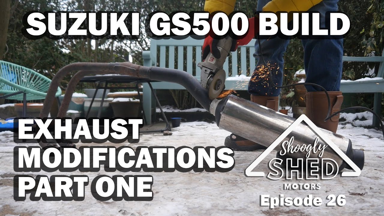 Exhaust Modifications Part One - Suzuki GS500 Scrambler - Shoogly Shed Motors