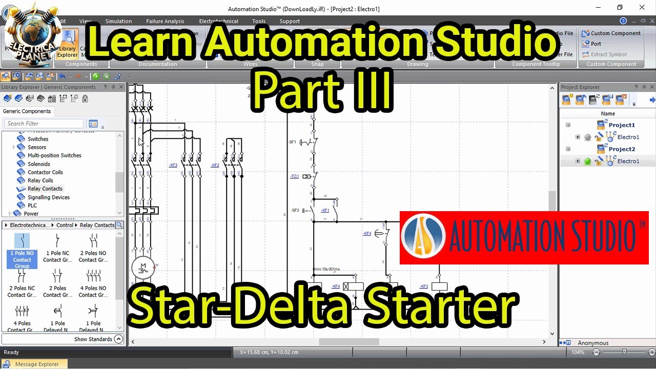 Create STAR-DELTA Starter in Automation Studio | Tutorial #3 for beginners