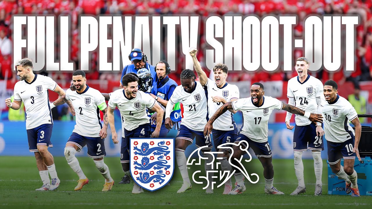 ⏮️ | FULL PENALTY SHOOT-OUT | England v Switzerland | UEFA Euros 2024 | Highlights