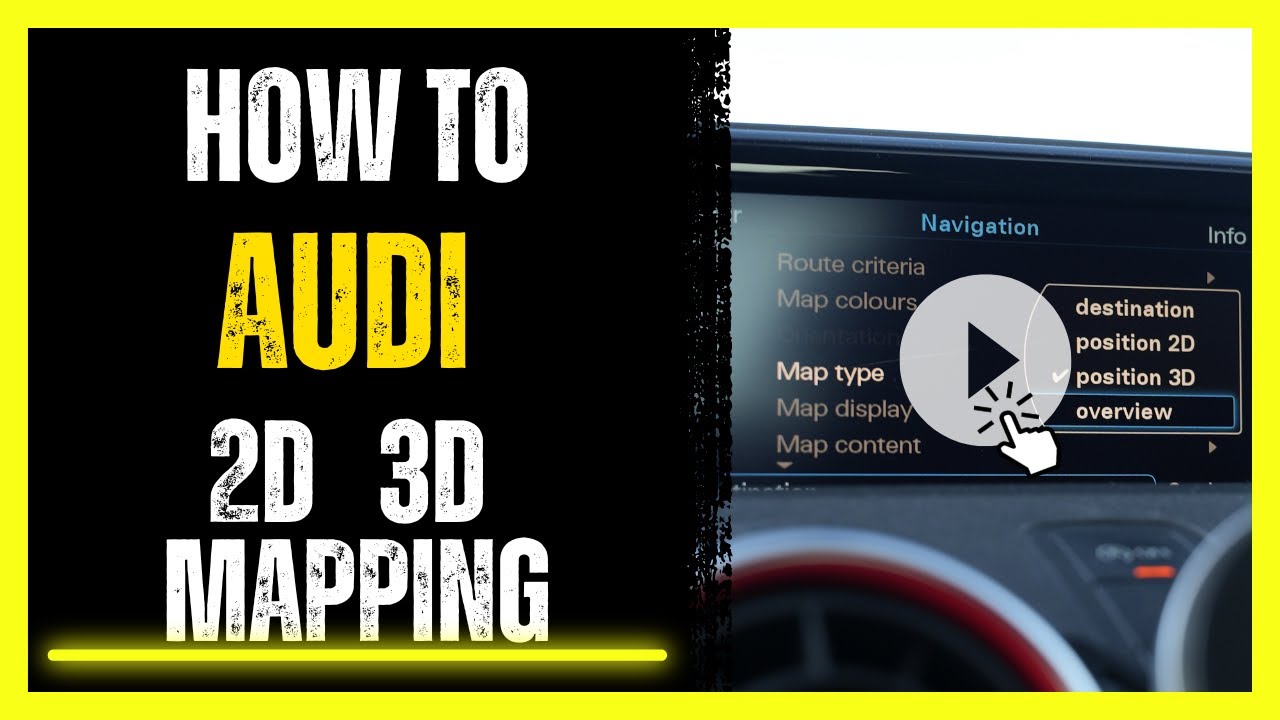 How to Customize Audi Navigation to 2D or 3D mapping | Audi MMI Knob | VAG Car Tutorials