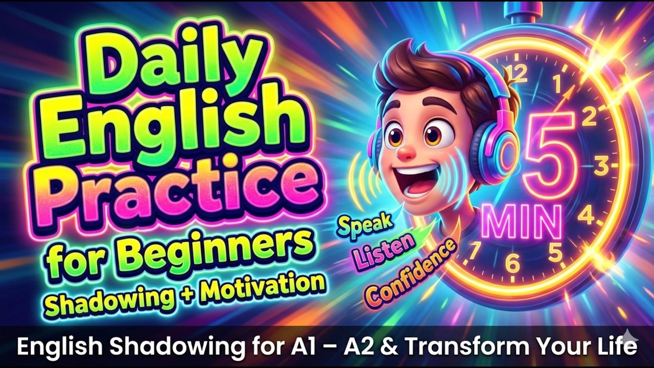 Daily English Practice for Beginners Shadowing + Motivation || English Shadowing for A1 – A2
