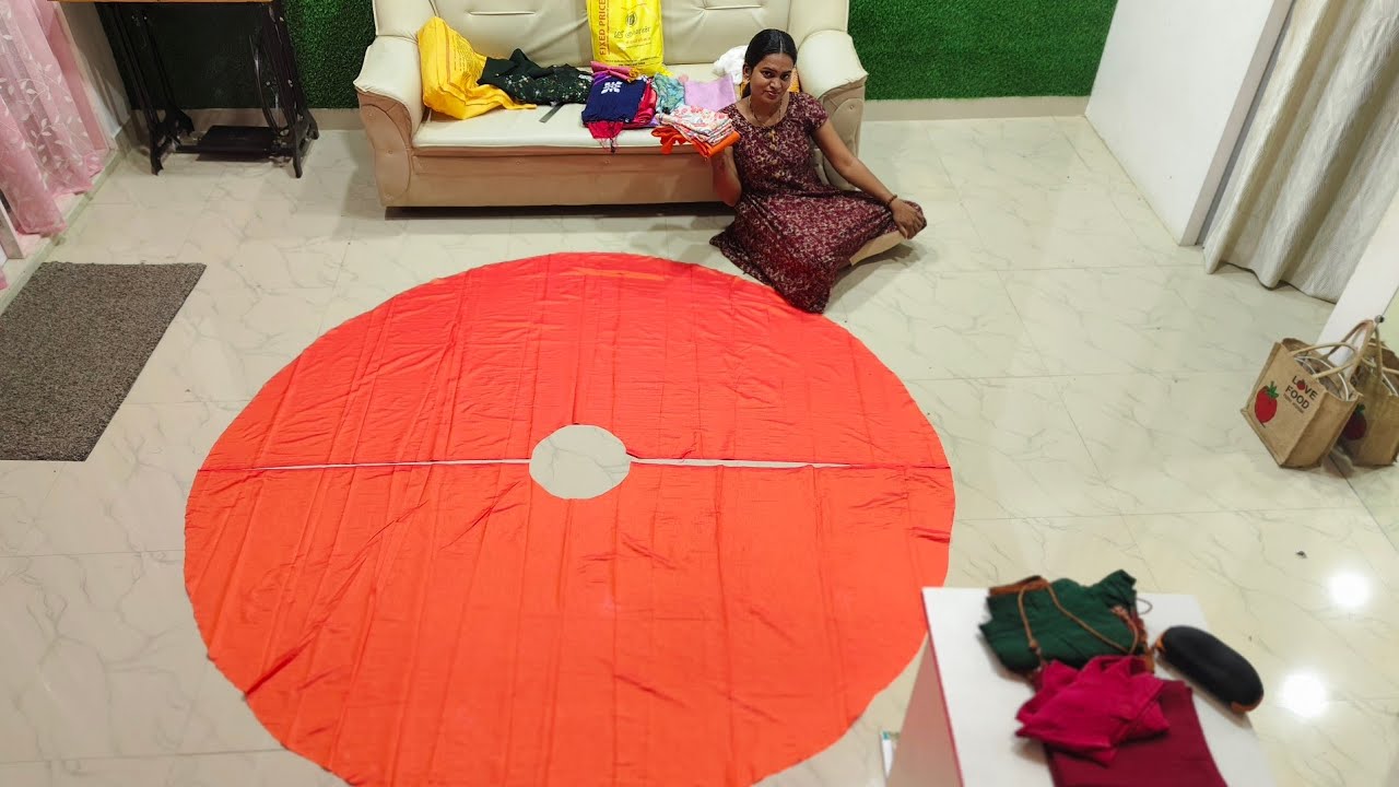 Saree Converted To Double Circle Gown cut பன்னலாம் வாங்க😍
