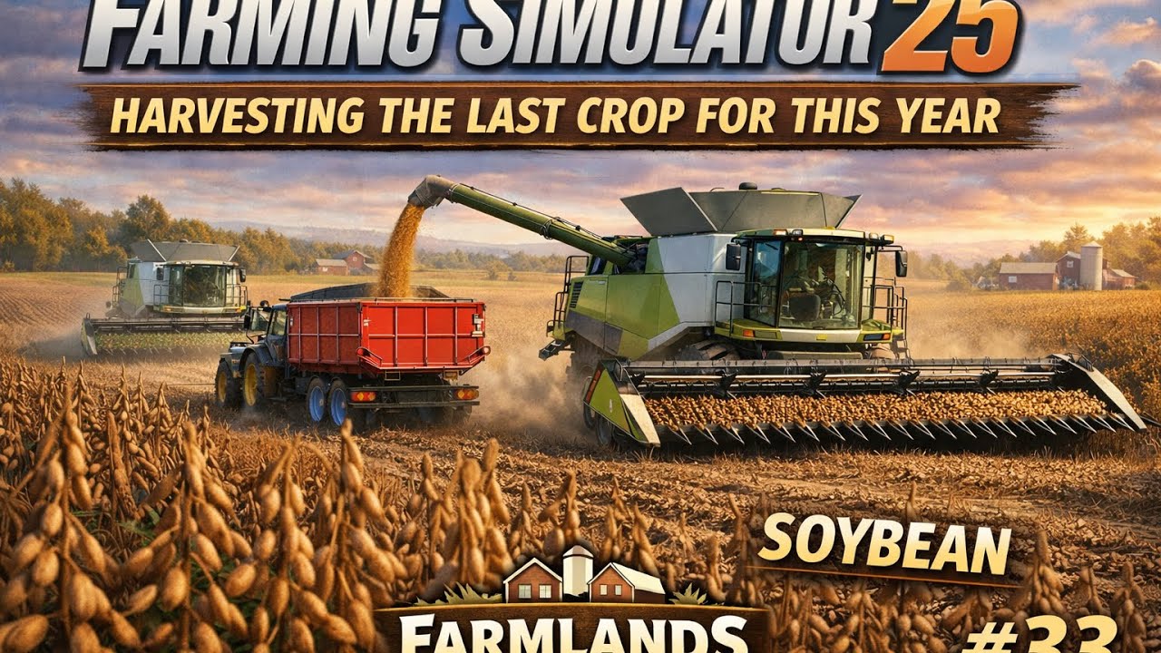 FARMING SIMULATOR 25 | Harvesting the last crop for this year - soybean | Farmlands #33