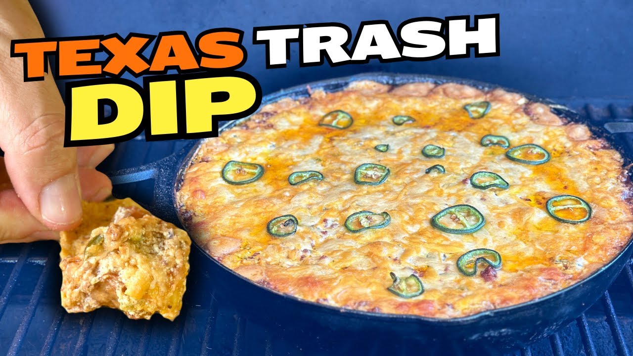 Texas Trash Dip OUR WAY with Smoked Ground Beef - Great Game Day Dip Recipe on the Smoker