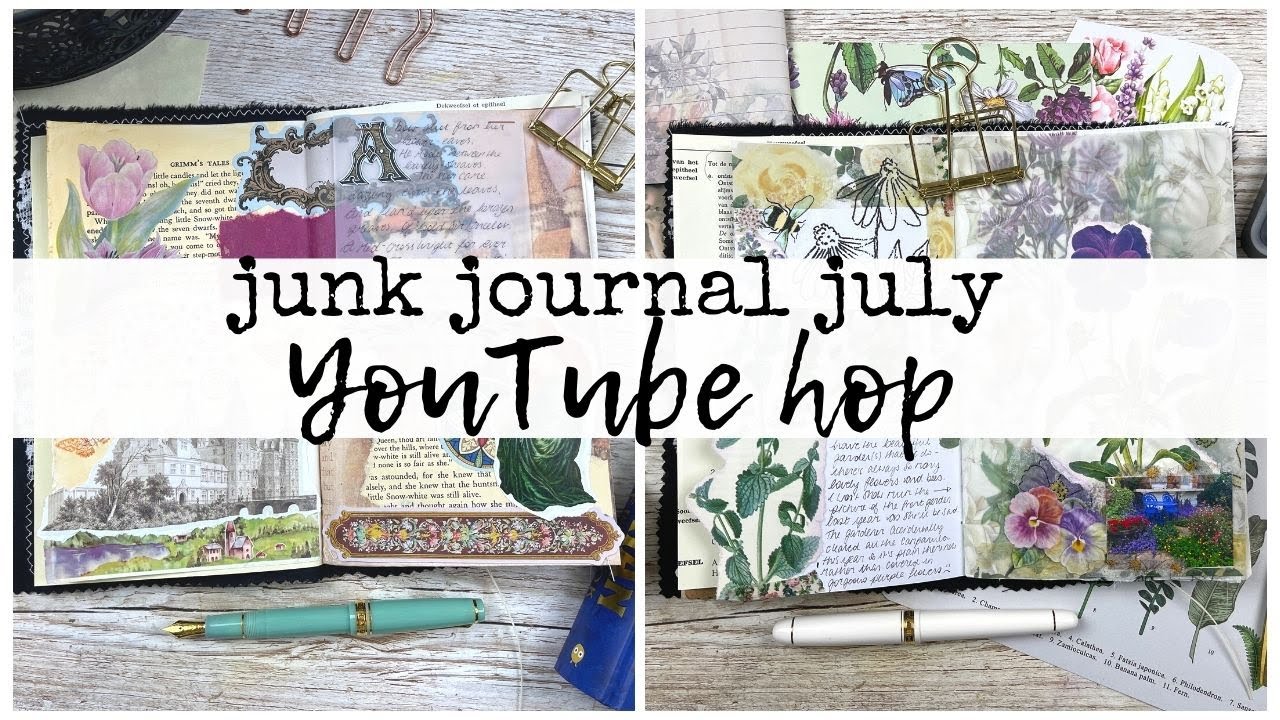 ✨JUNK JOURNAL JULY✨ Junk Journal with Me + YouTube Collab/Hop | ms.paperlover | 2021