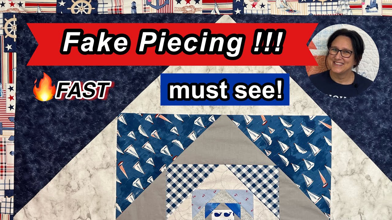 Fake Piecing A Quilt ~ Fast Faux Quilting