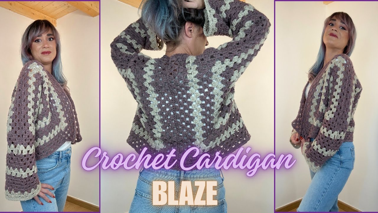TUTORIAL FACILISSIMO CARDIGAN UNCINETTO BLAZE || QUICK&EASY CROCHET OVERSIZED CARDIGAN 🌻Momì's🌻