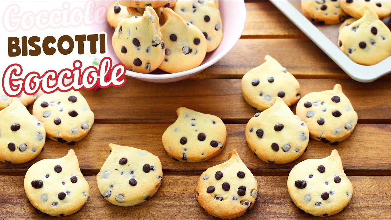 BISCOTTI GOCCIOLE FATTE IN CASA - Ricetta Facile Biscotti da Inzuppo