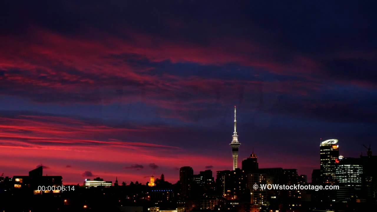 City skyline at sunset, Auckland BS0163