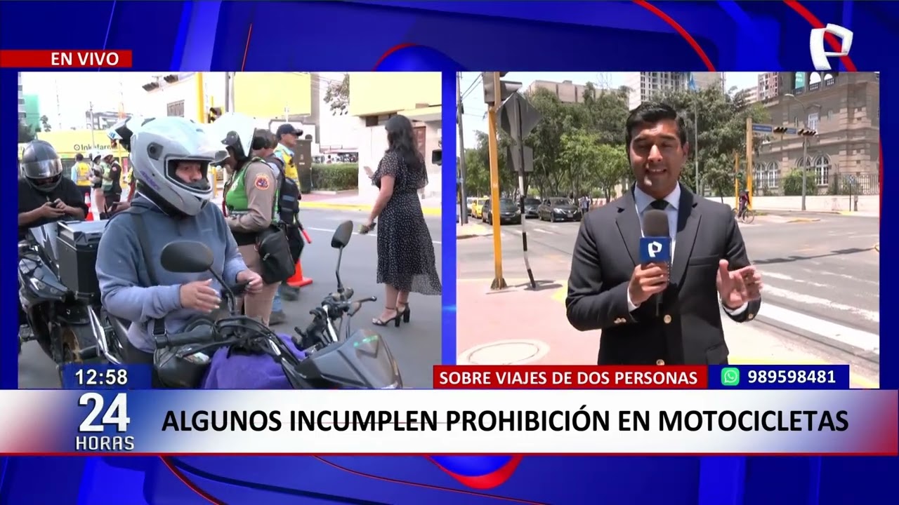 24 HORAS  EN VIVO | Moteros continúan incumpliendo las nuevas normas de tránsito