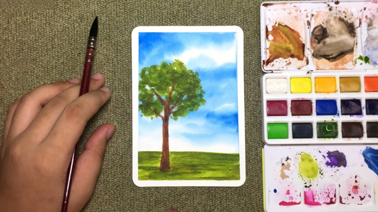 Easy Watercolor Landscape Painting for Beginners! | Step-by-step Tutorial