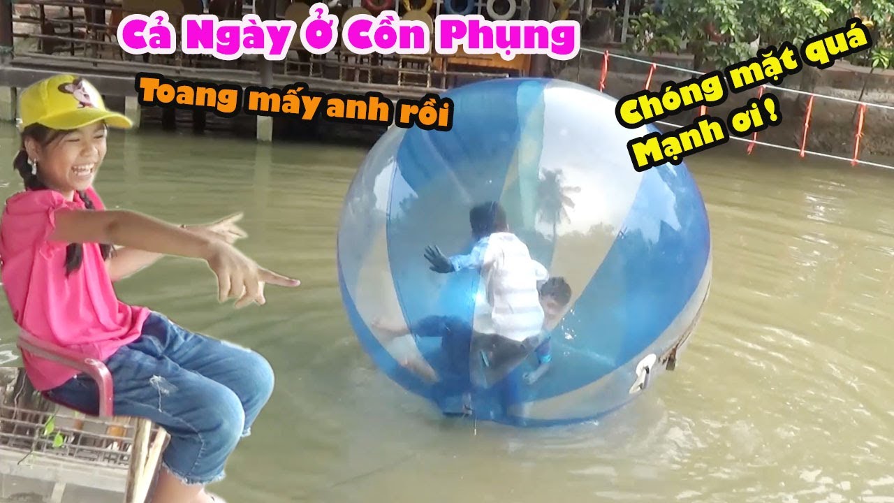 Thử Thách Cả Ngày Ở Cồn Phụng Câu Cá Sấu [ Trang And Vinh TV ]