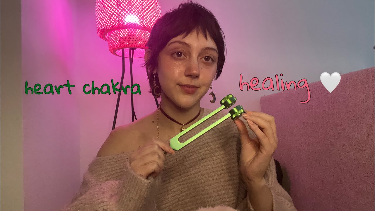 ASMR heart chakra healing 🌿♥️ w/ fire crackling sounds 🔥