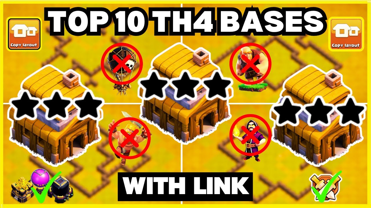 TH4 War & Farming Bases ♦ 2024 Updated ♦ ANTI TH5 | ANTI LOON | ANTI 2 STAR | With Copy Links 2024
