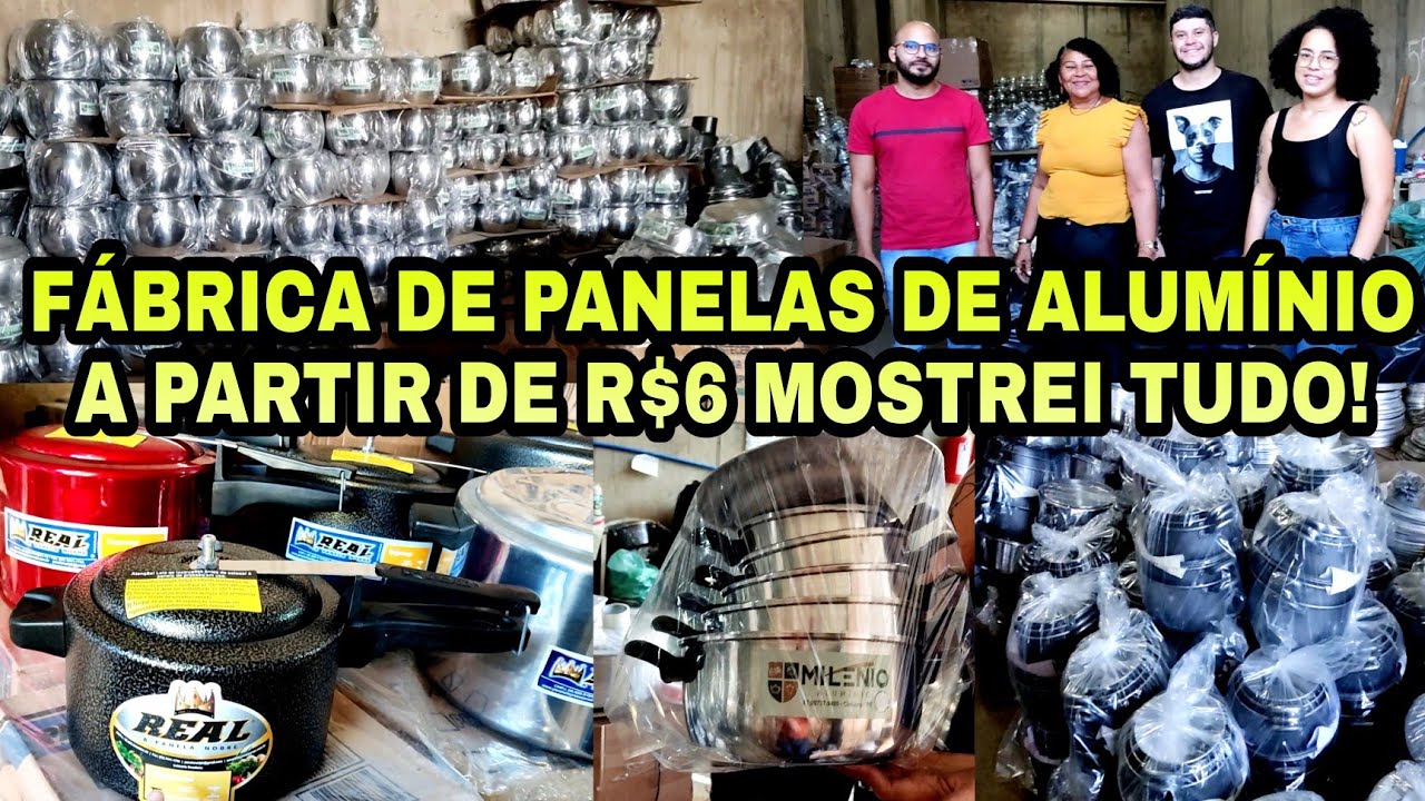 FUI NA FÁBRICA DE PANELAS DE ALUMÍNIO A PARTIR DE R$6,00 MOSTREI TUDO, ENVIA PRA TODO BRASIL 🇧🇷