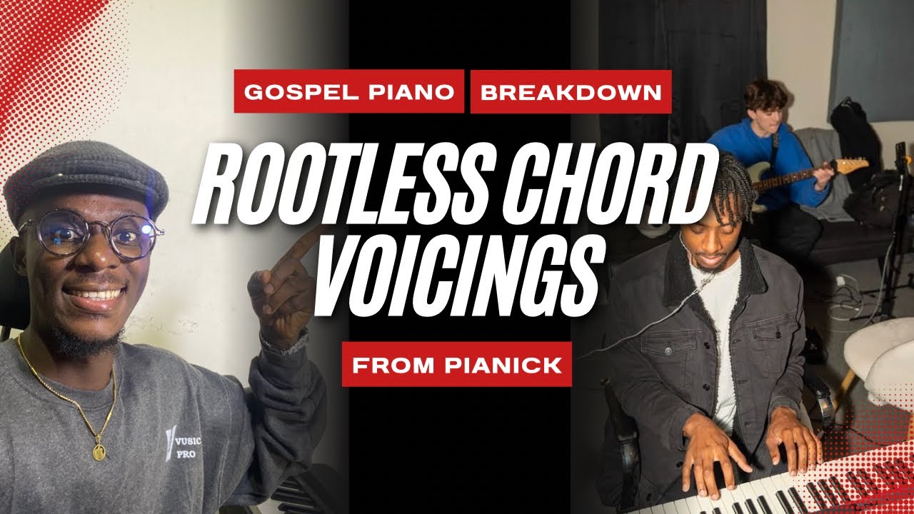 Gospel piano breakdown | Check out these crazy rootless voicings I learned from Pianick