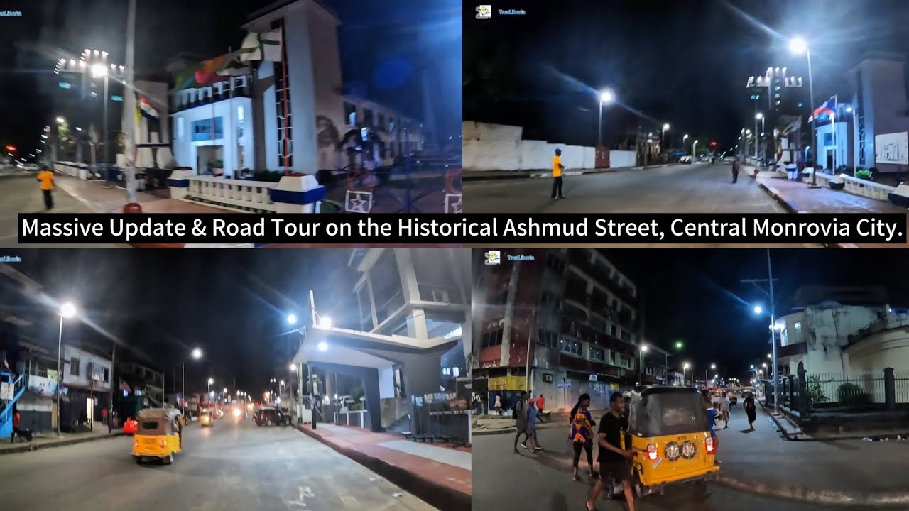 SHOCKING Stunning View of the Historical Ashmun Street at Night in Central Monrovia Liberia 2025