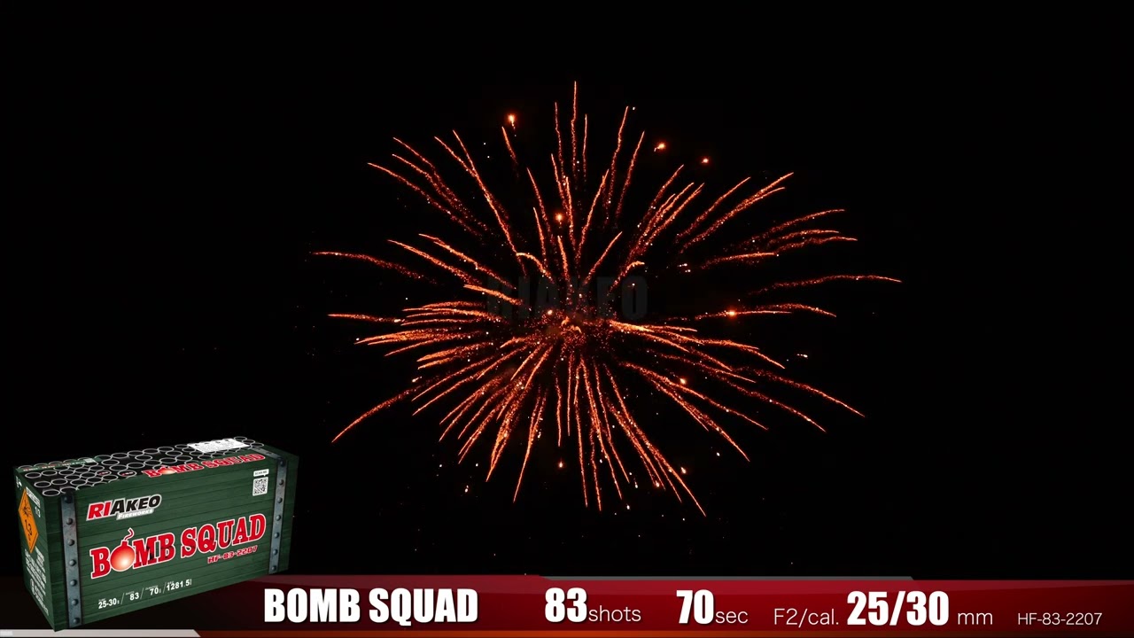 BOMB SQUAD 83 shots compound #riakeofireworks HF-83-2207 #riakeo #fireworks #pyrotechnics 49F132