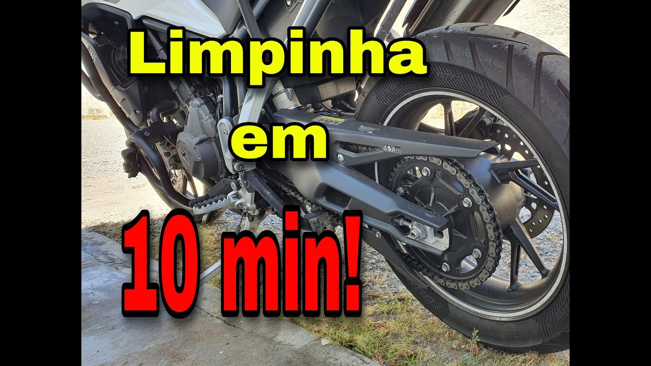 Como limpar e lubrificar a corrente da sua moto em 10 min - VStrom 650