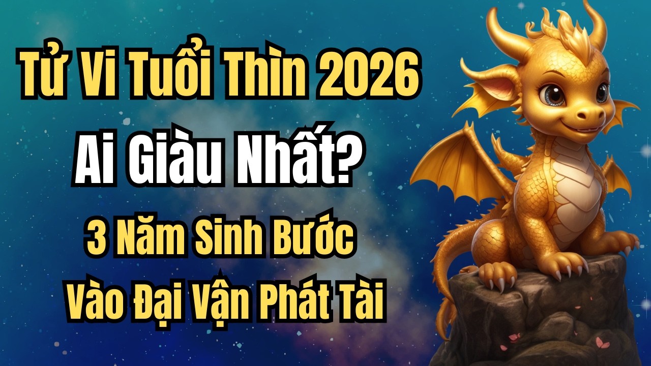 Tử Vi Tuổi Thìn 2026: Ai Giàu Nhất? 3 Năm Sinh Bước Vào Đại Vận Phát Tài