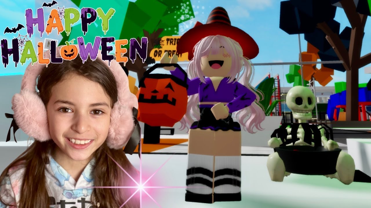 🎃 Счастливого Хэллоуина 2025! Жутковатое (но весёлое!) Хэллоуинское приключение в Брукхейвене 🏡 RP