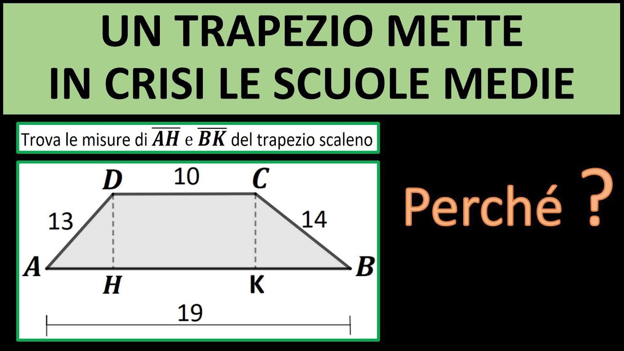 Un trapezio mette in crisi le scuole medie