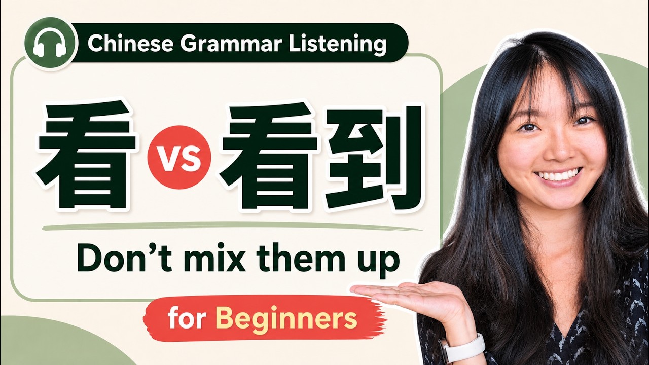 Chinese Grammar Listening | 看 VS 看到？想 VS 想到？| Beginner