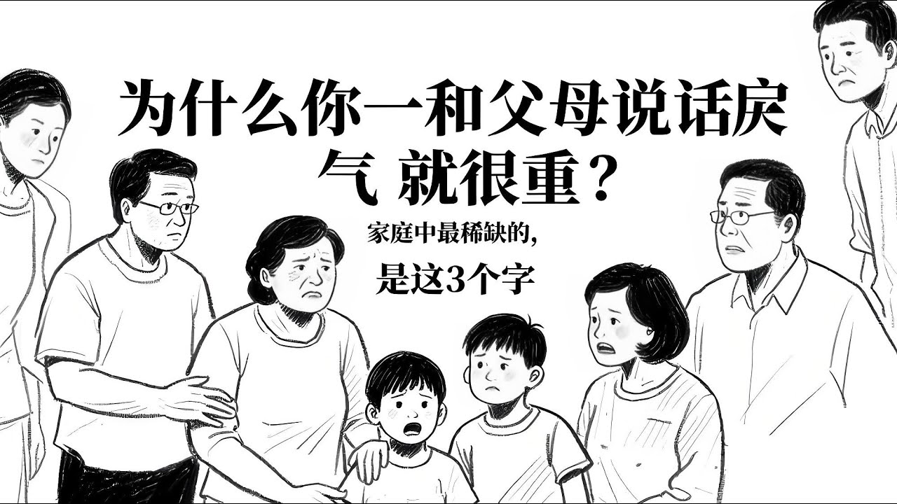 【心理学现象】为什么你一和父母说话戾气就很重？｜家庭中最稀缺的，是这3个字...