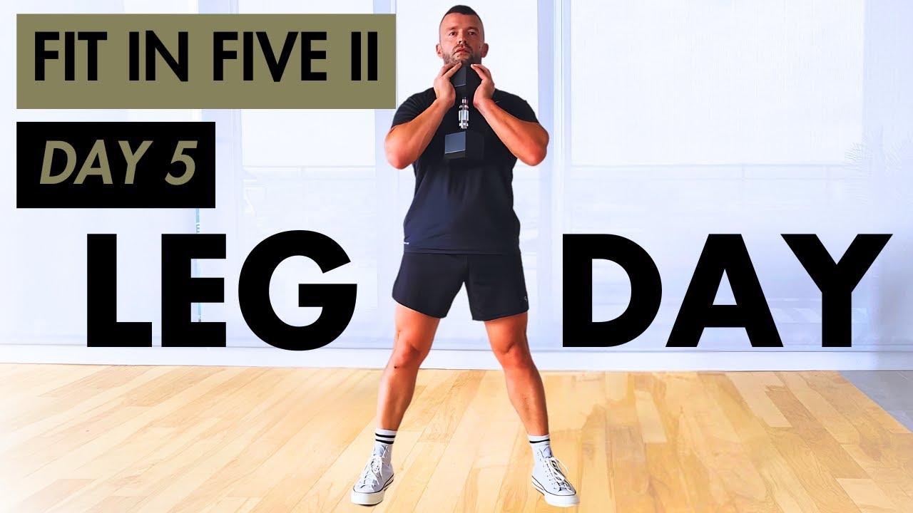 30-Min Leg Workout with Dumbbells at Home | FIT IN FIVE ll DAY 5