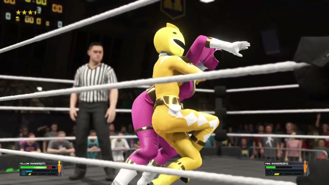 WWE 2K23 Dino Thunder Yellow Ranger против Zeo Pink Ranger