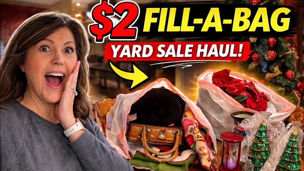 $2 Fill a Bag Yard Sale Thrift Haul | Budget Reseller Finds