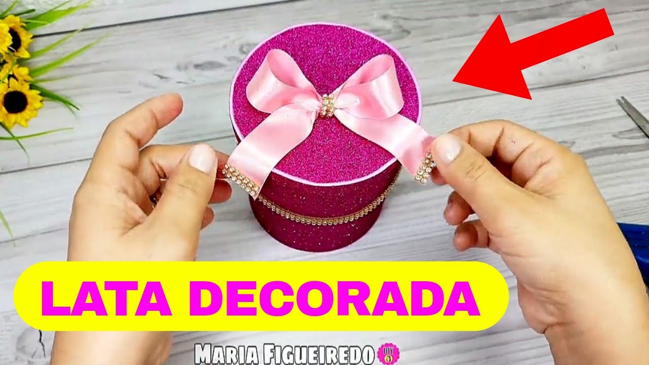LATA DE LEITE DECORADA / IDEIA COM LATAS 