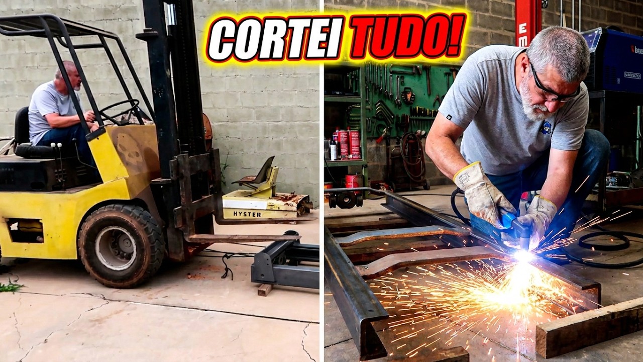 CORTEI A TORRE INTEIRA COMEÇANDO O EIXO TRASEIRO DA ESCAVADEIRA
