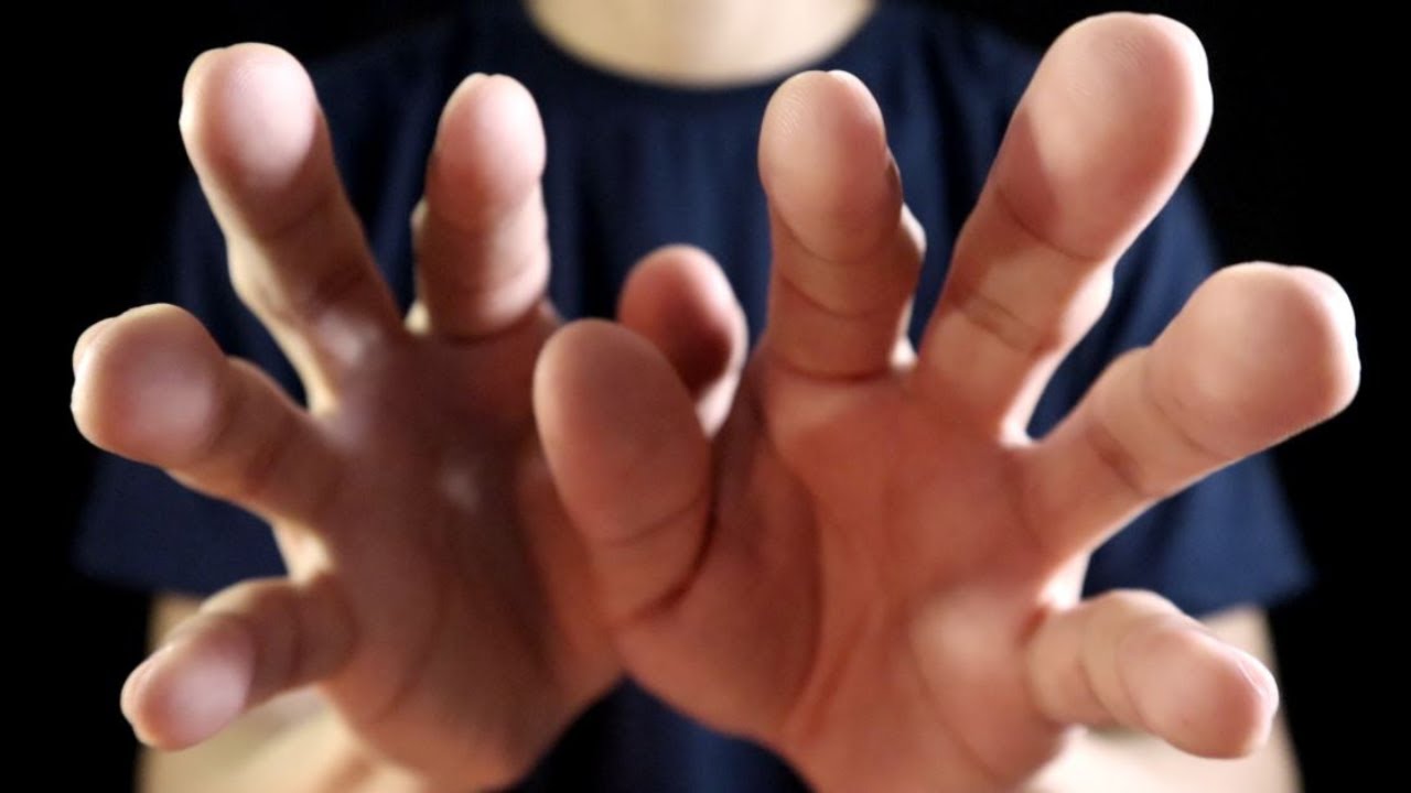 ASMR Tingly Hand movements/ face touching with mouth sounds