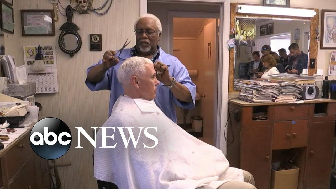 Pence Gets Hair Cut by Barber Who Doesn't Recognize Him