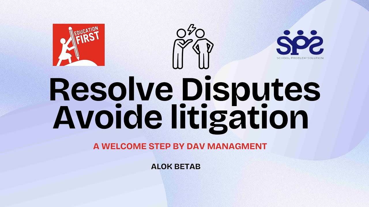 Alternative Dispute Resolution. Resolve your Disputes through Mediation & Conciliation.