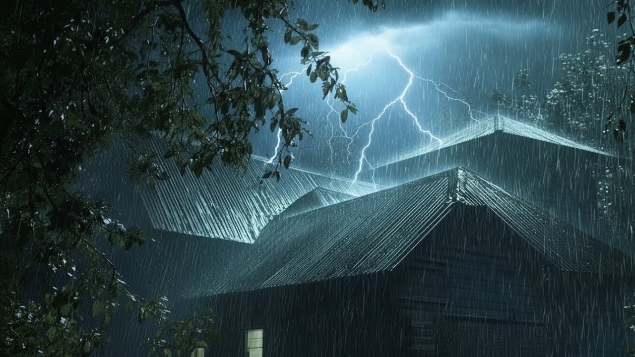 🔴 Heavy Rain and Thunder Sounds for Sleeping - Black Screen | Deep Relaxation & Stress Relief