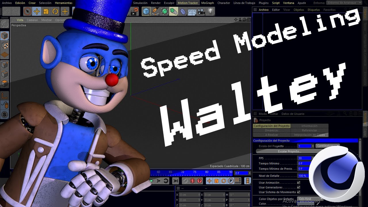 [Speed Modeling/FNaF C4D/OC] Waltey C4D Model ShadowDEV Official